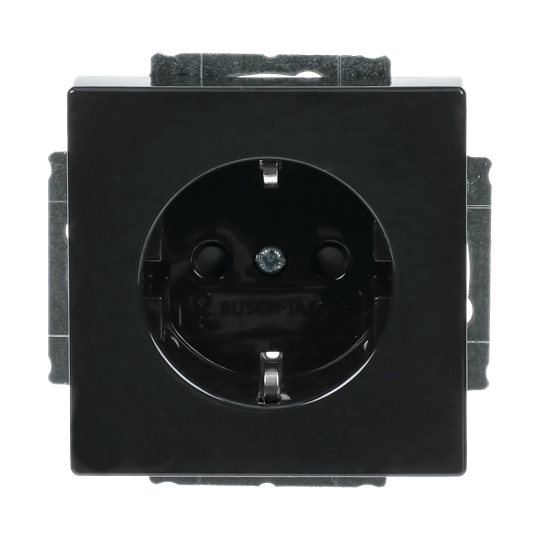 SCHUKO® Steckdosen-Einsatz Safety+ mit Schraubklemmen anthrazit - Plattform 63