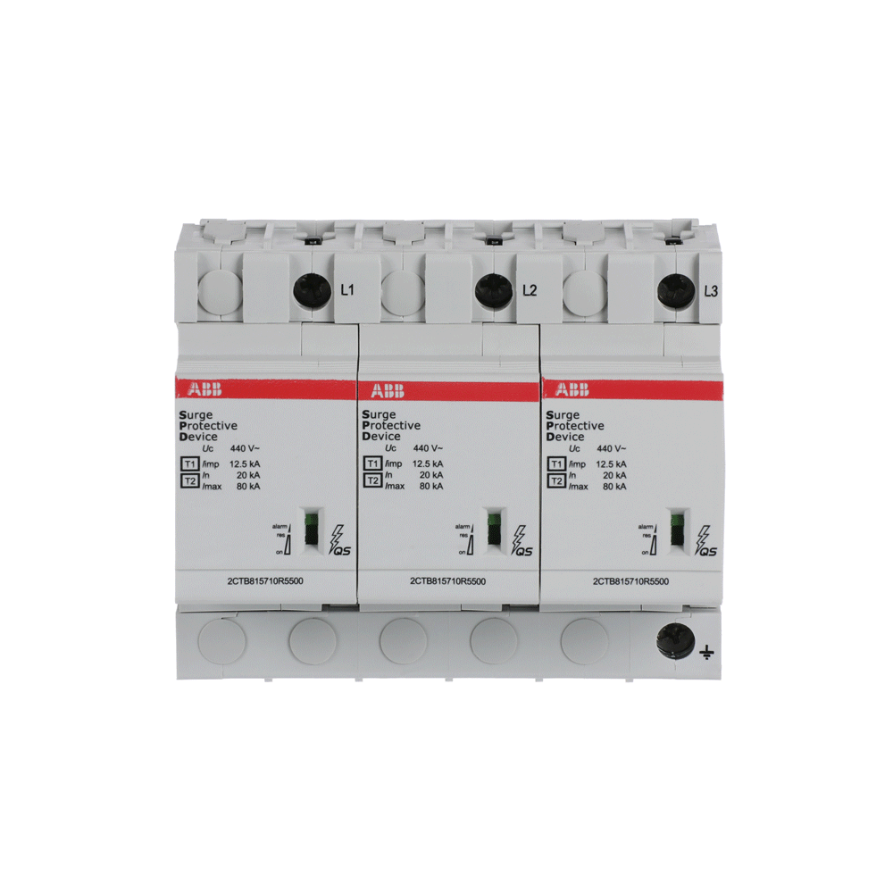 Kombi-Ableiter T1-T2 12.5kA/Pol, TNC 3, Uc 440V, Up 1, 6 kV