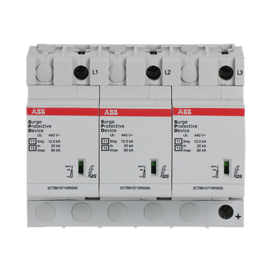 Kombi-Ableiter T1-T2 12.5kA/Pol, TNC 3, Uc 440V, Up 1, 6 kV