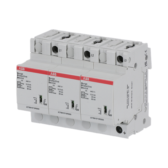 Kombi-Ableiter T1-T2 12.5kA/Pol, TNC 3, Uc 440V, Up 1, 6 kV
