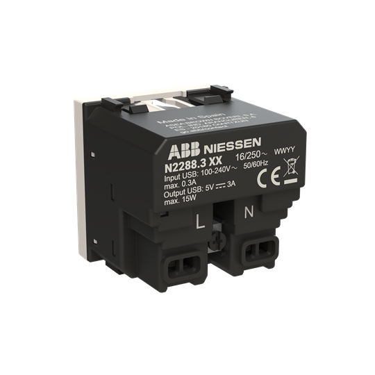 Base enchufe Schuko + USB-C+C - 2M - BL