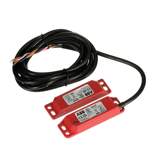 Sicherheitsschalter 2 Öffner + 1 Schließer , Kabel 2 m, LED