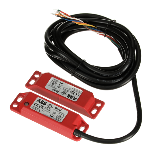 Sicherheitsschalter 2 Öffner + 1 Schließer , Kabel 2 m, LED