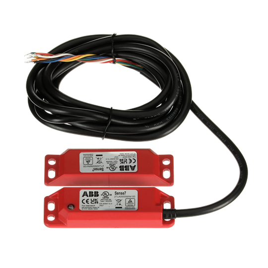Sicherheitsschalter 2 Öffner + 1 Schließer , Kabel 2 m, LED