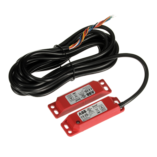 Sicherheitsschalter 2 Öffner + 1 Schließer , Kabel 5 m, LED
