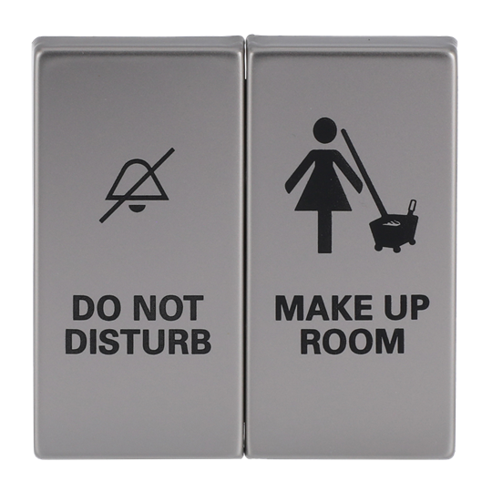 Wippe mit Aufdruck DO NOT DISTURB/MAKE UP ROOM für Schalter/Taster, 2-fach