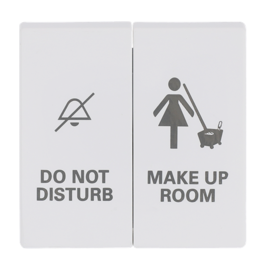 Wippe mit Aufdruck DO NOT DISTURB/MAKE UP ROOM für Schalter/Taster, 2-fach