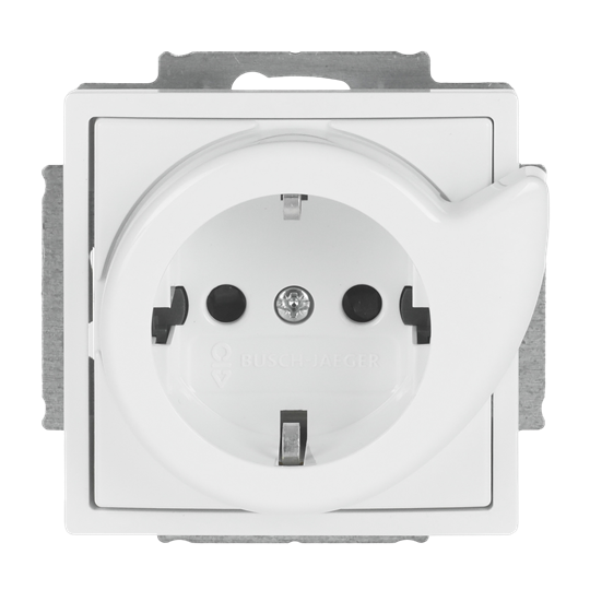 Busch-Servicesteckdose® SCHUKO® Steckdosen-Einsatz Safety+ studioweiß -