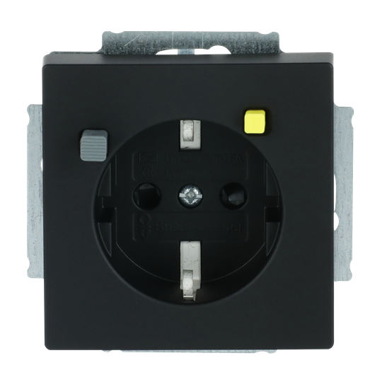 FI-SCHUKOMAT SCHUKO® Steckdosen-Einsatz Safety+ schwarz matt - Plattform 63