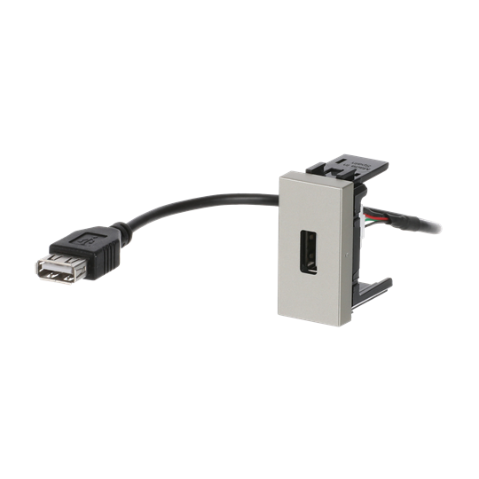 Toma USB hembra-hembra con latiguillo CV