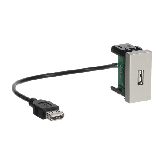 Toma USB hembra-hembra con latiguillo CV