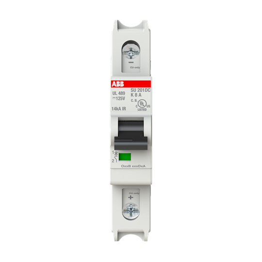 Disjoncteur K-Char., 14kA, 8A, 1P, UL489 pour courant continu jusqu'à 125 V DC