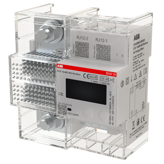 DC-Energiezähler für die Hutschiene MID & PTB, Nennstrom 650A