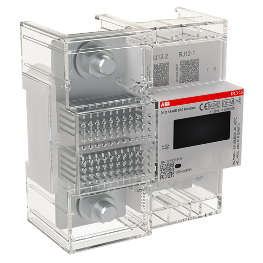 DC-Energiezähler für die Hutschiene MID & PTB, Nennstrom 650A