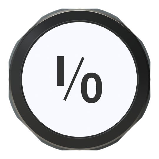 Bouton-poussoir lumineux, blanc, plat pression, cercle avant noir