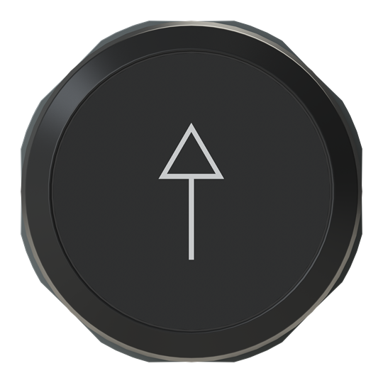  bouton-poussoir étiqueté, noir, plat-pression, cadre frontal