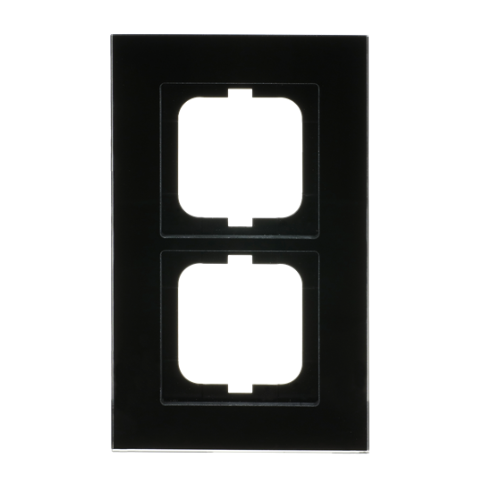Abdeckrahmen 2-fach Glas schwarz - carat®