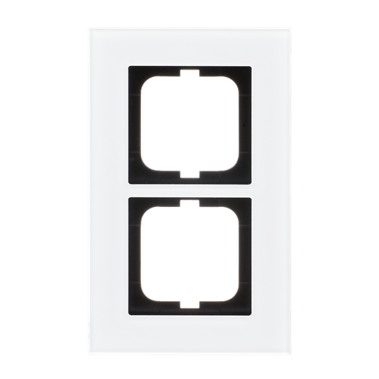 Abdeckrahmen 2-fach weißglas - carat®