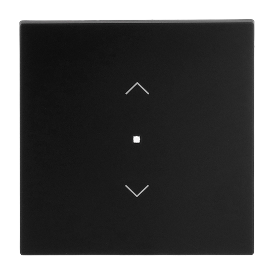 Wippe Symbol "Jalousie" mit kleiner transparenter Kalotte 1-fach schwarz matt -