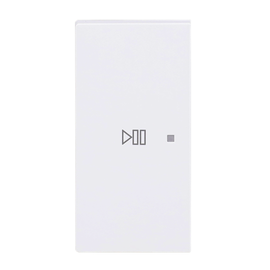 Wippe 2-fach links, mit Symbol "Play/Pause" Symbolik "Musiksteuerung" mit