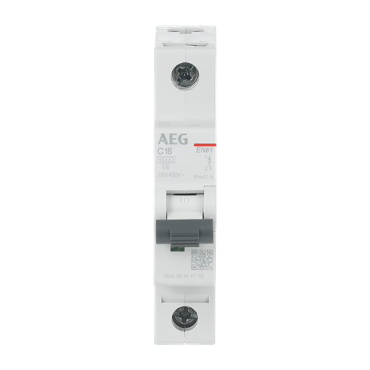 Disjoncteur AEG ElfaPlus 6 kA, caractéristique C, 16 A, 1P