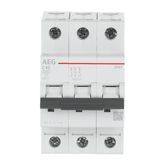 Disjoncteur AEG ElfaPlus 6 kA, caractéristique C, 40 A, 3P