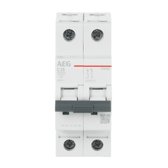 Disjoncteur AEG ElfaPlus 10 kA, caractéristique C, 25 A, 2P