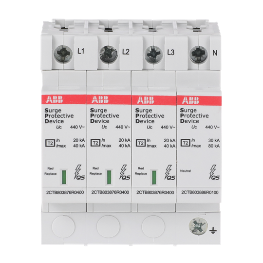 SPD Type 2 pour 400/690 V TT-3Ph. + TN-S 3P+N, Imax 40kA, In 20kA, Up 1, 8kV