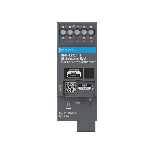Binäreingang, 4-fach, 10-230 V, REG
