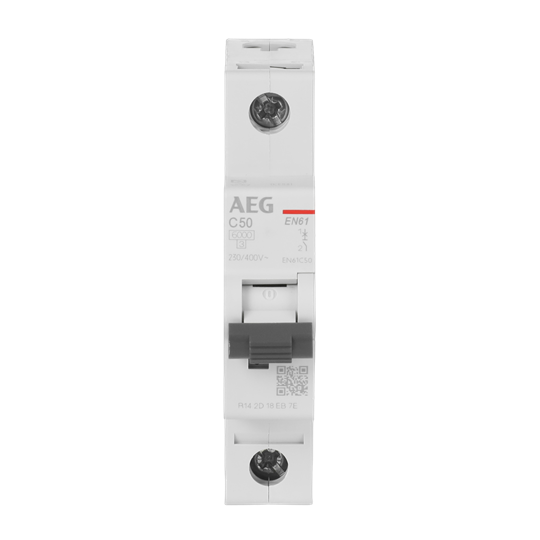 Disjoncteur AEG ElfaPlus 6 kA, caractéristique C, 50 A, 1P