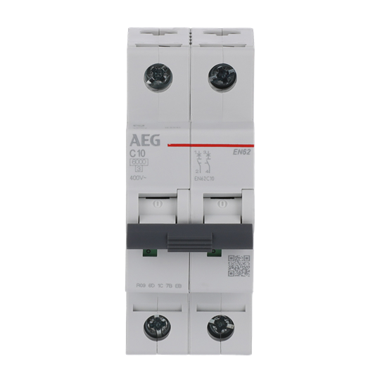 Disjoncteur AEG ElfaPlus 6 kA, caractéristique C, 10 A, 2P