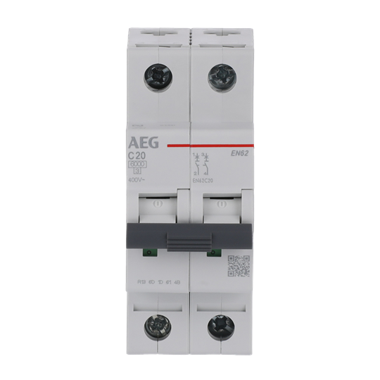 Disjoncteur AEG ElfaPlus 6 kA, caractéristique C, 20 A, 2P