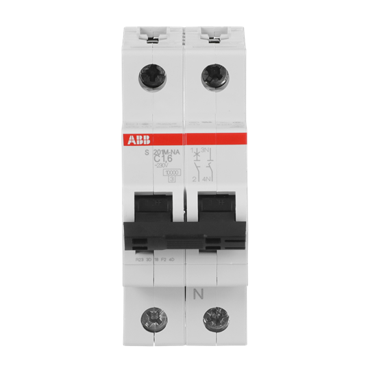 Disjoncteur C-Char., 10 kA, 1.6 A, 1P+NA