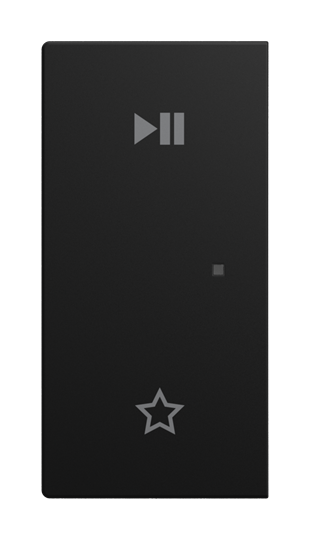Wippe 2-fach links, mit Symbol "Play/Pause" Busch-balance® SI