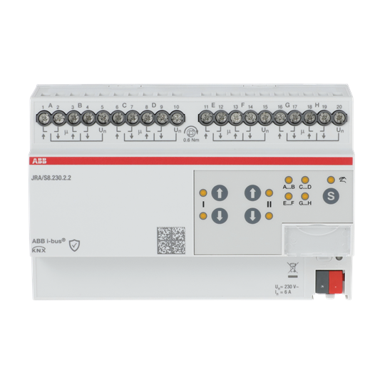 Jalousieaktor 8-fach 230V, manuelle Bedienung