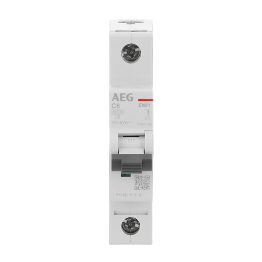 Disjoncteur AEG ElfaPlus 6 kA, Caractéristiques C, 6 A, 1P