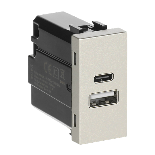 Cargador USB-A+C 15W - 1M - CV