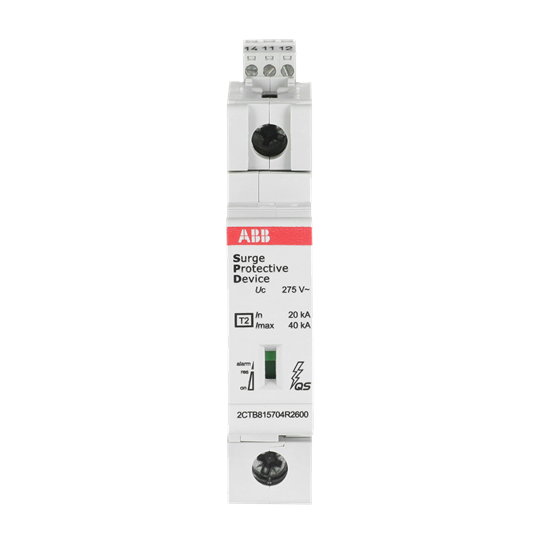 SPD T2 avec varistor de réserve 230/400 V 1-pôle Imax 40kA, In 20kA, Up 1,5kV