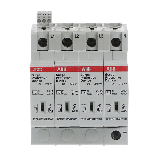 SPD T2 avec varistor de réserve 230/400 V TNS 4P 4P, Imax 40kA, In 20kA, Up 1,5kV, TS