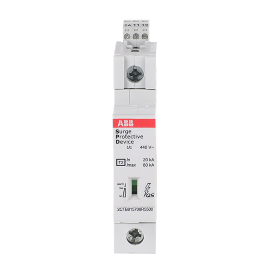 SPD T2 avec Varistor de Réserve 400/690 V 1-pôle Imax 80kA, In 30kA, Up 2,4kV