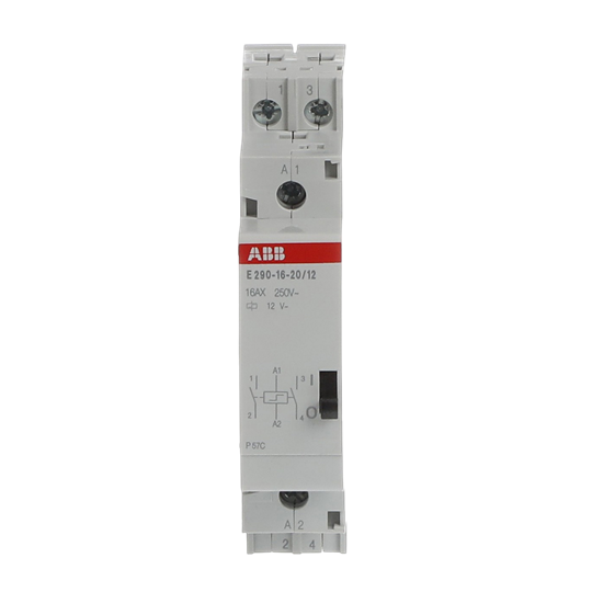 Relais bistable bobine 12 V AC, 16 A, 2 contacts normalement ouverts