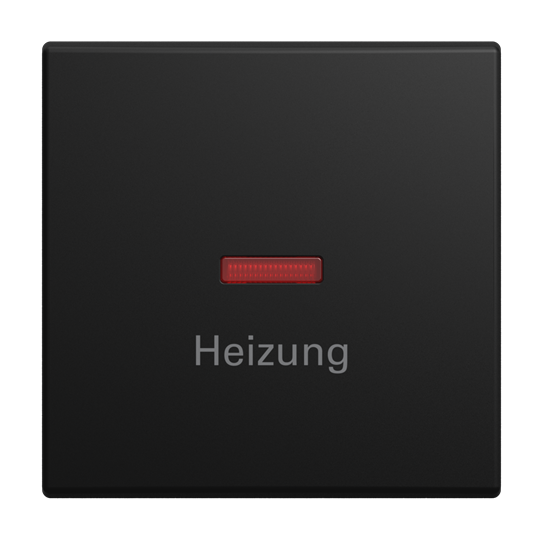 Wippe mit Aufdruck Heizung mit kleiner roter Kalotte für Schalter/Taster,