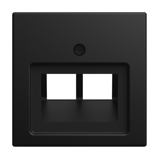 Zentralscheibe UAE/IAE (ISDN) 2-fach schwarz matt - Busch-balance® SI