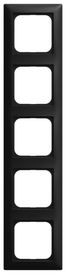 Abdeckrahmen 5-fach schwarz matt - Busch-balance® SI