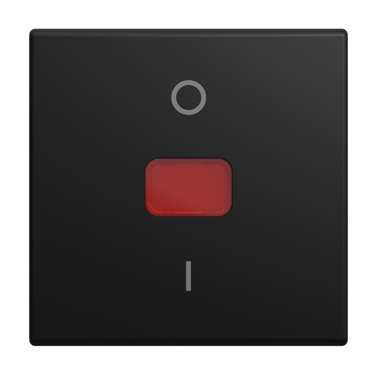 Wippe mit roter Kalotte, mitAufdruck "0 - 1" anschraubbar (Halteelement)