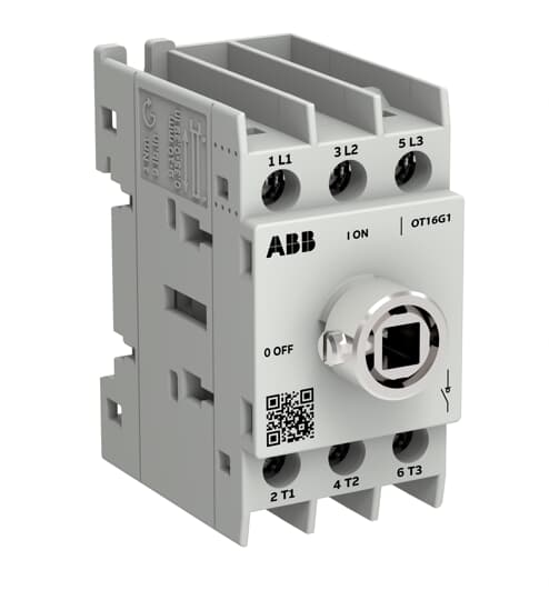 Interrupteur de déconnexion de charge OT Plus 16 A, taille de construction G1, 3 pôles, sans poignée, plaque de montage