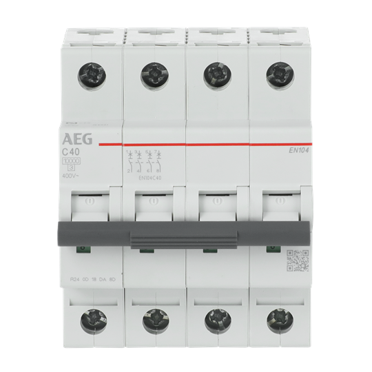 Disjoncteur AEG ElfaPlus 10 kA, caractéristique C, 40 A, 4P