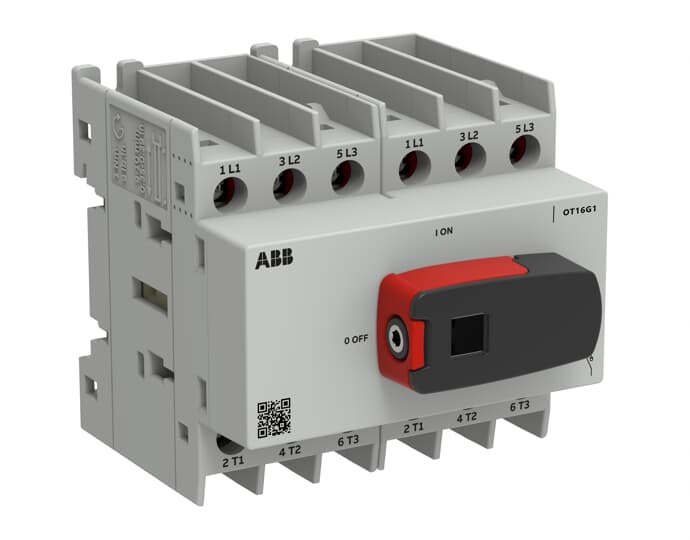 Disjoncteur de charge OT Plus 16 A, taille de construction G1, 6 pôles, avec manette