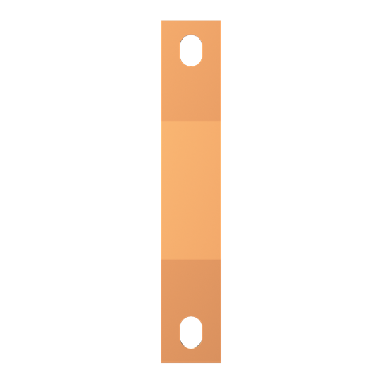 Connexion Cu pour 1 x OT315-400 et NH2 partie inférieure 30x5mm 3 pièces = 1 ensemble