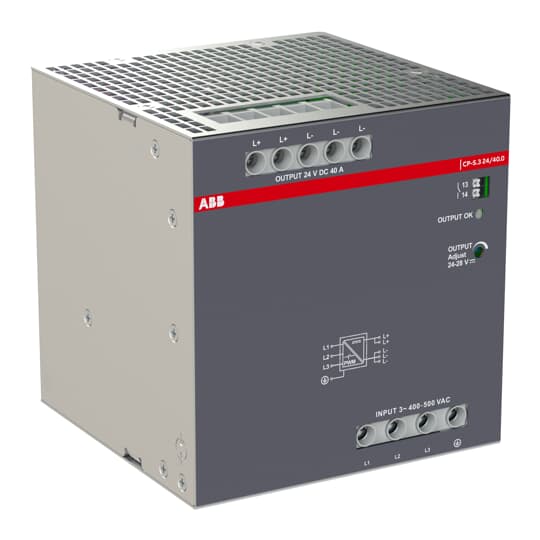 Alimentation, In:3x400-500VAC Out:DC 24V/40A